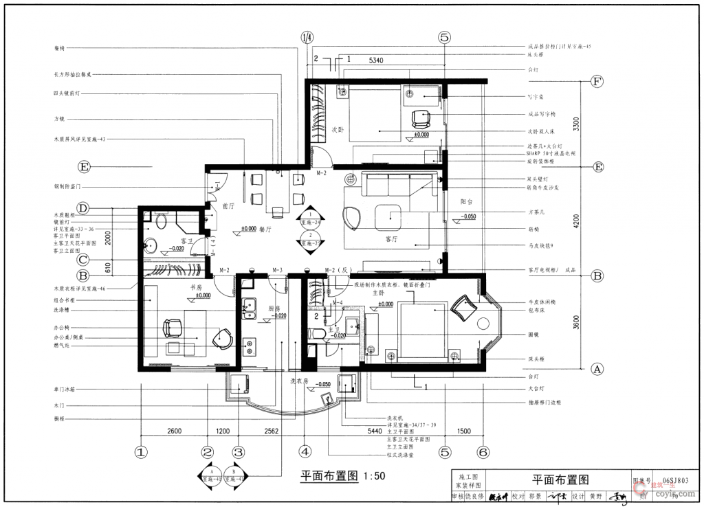 06SJ803民用建筑工程室内施工图设计深度图样
