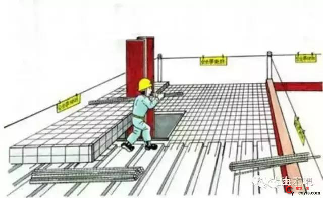 进行钢筋搭建作业