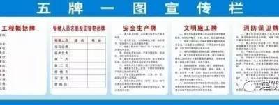 施工现场公示标牌（五牌一图）