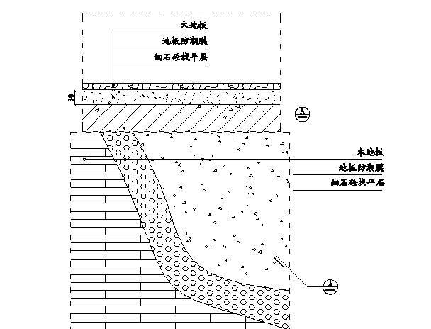 实木地板铺装示意图01