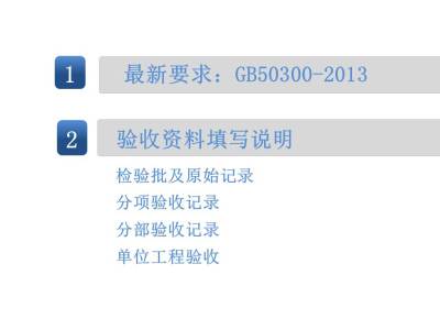 资料员必备《建筑工程施工质量验收统一标准》gb50300-2013验收资料填写培训讲义(170页)