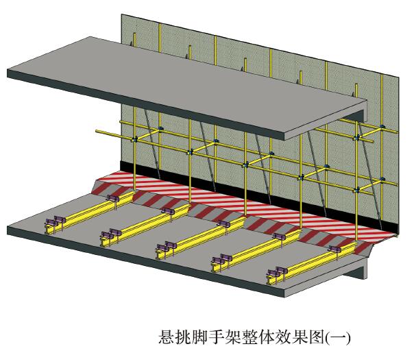 悬挑式脚手架整体效果图（1）