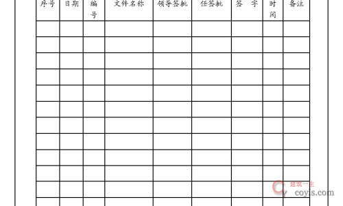 文件借阅登记表