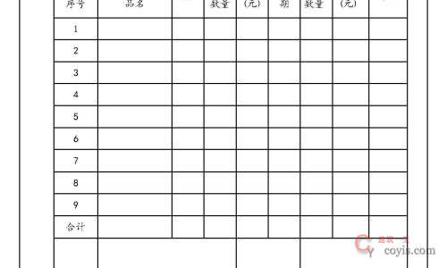 物品购置申请单