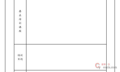 培训课程申请表