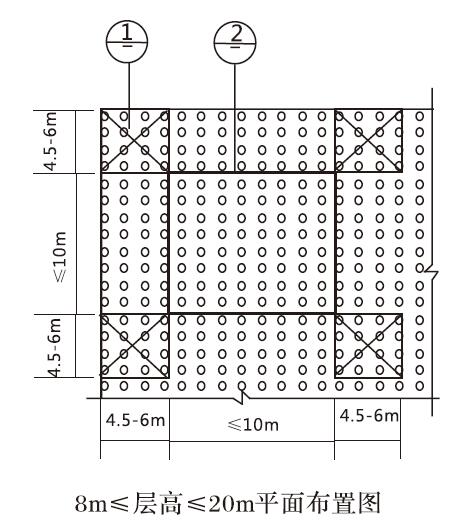 8m≤层高≤20m平面布置图