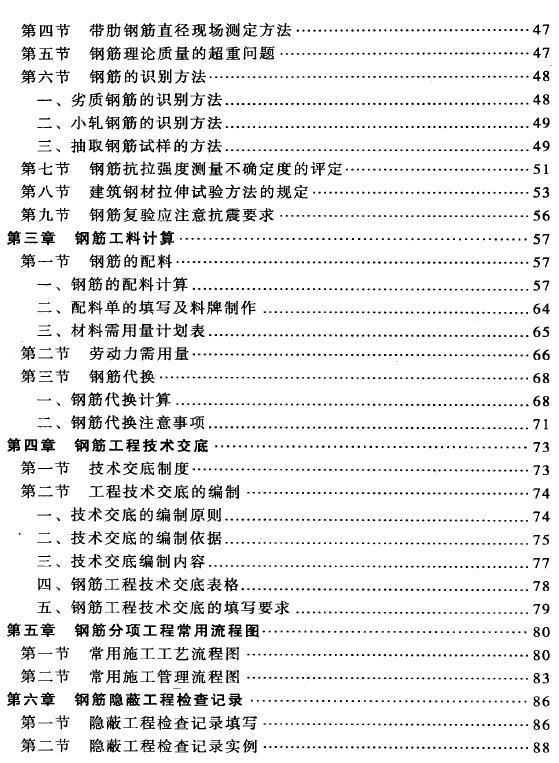 从毕业生到施工员 钢筋分项工程目录