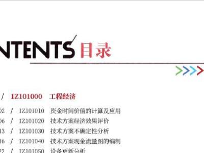 2020年一级建造师《工程经济》四色笔记