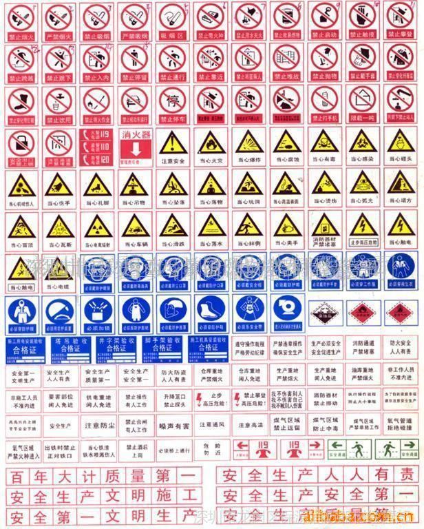 施工安全警示牌图集