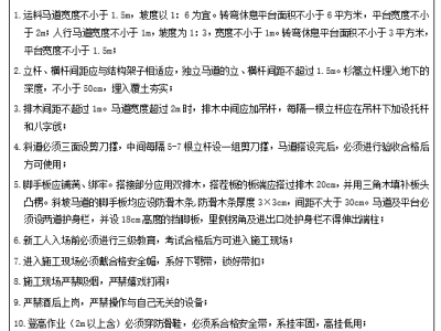 安全交底丨马道、护头棚搭设作业安全技术交底
