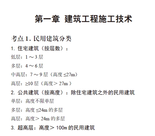 2020年二级建造师《建筑实务》精华考点