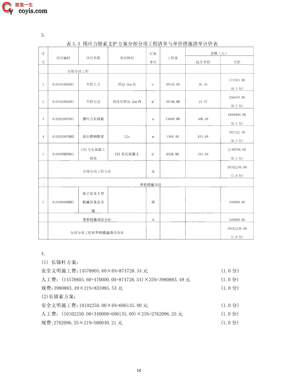 2020年一级造价工程师《案例分析》真题及答案解析