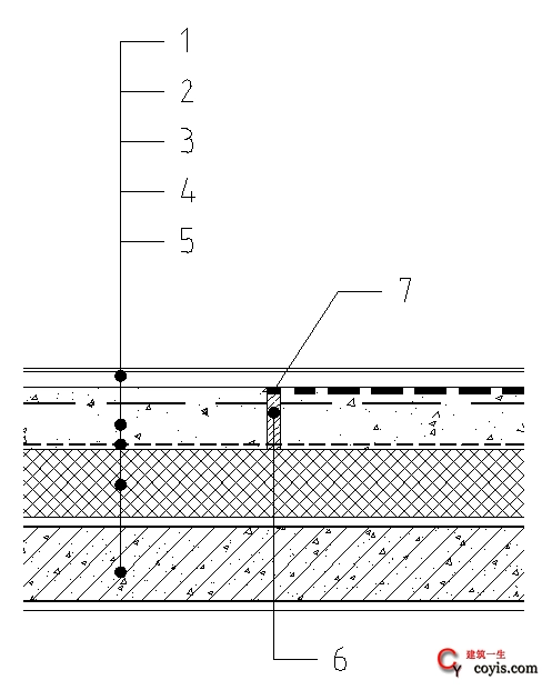 图3.2.2-2 楼面保温隔声系统变形缝构造