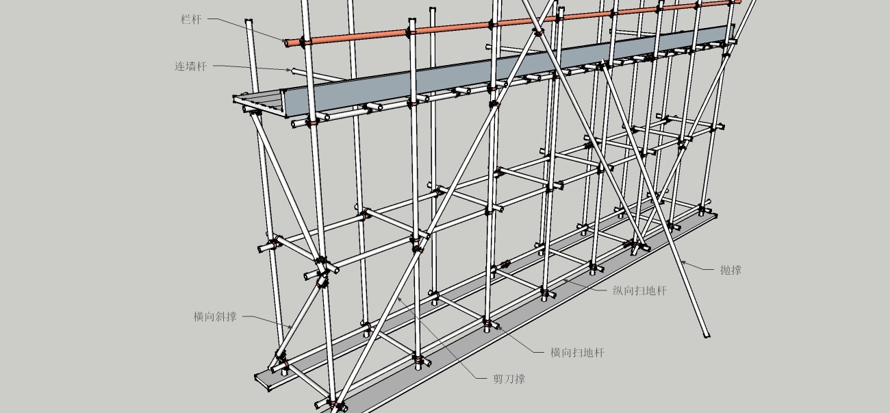 脚手架三维立体详图