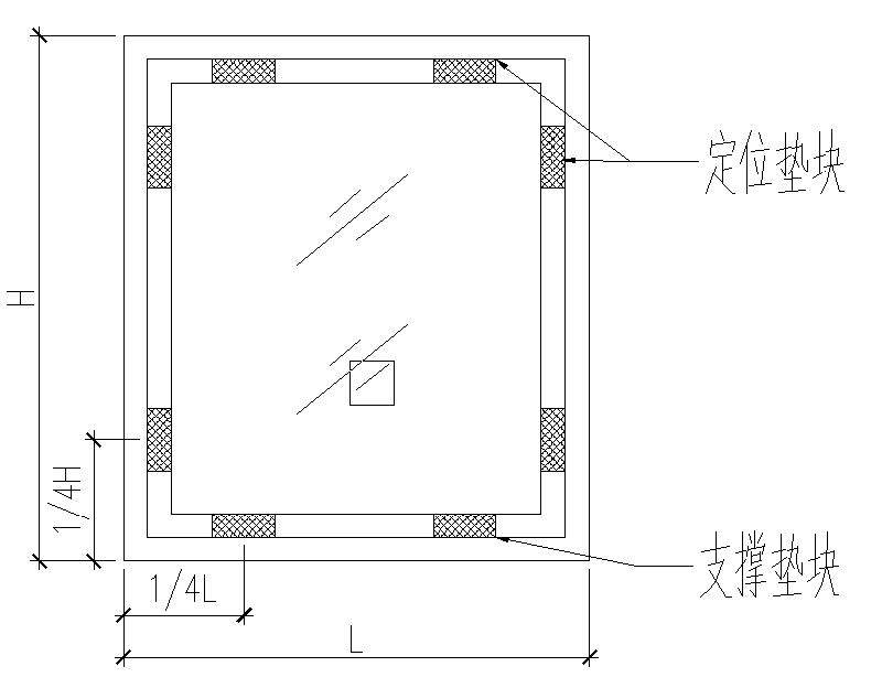 支撑块和定位块安装位置