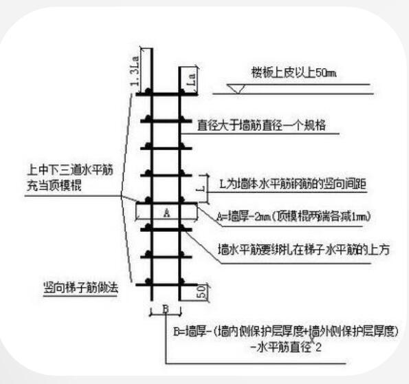 剪力墙竖向梯子筋