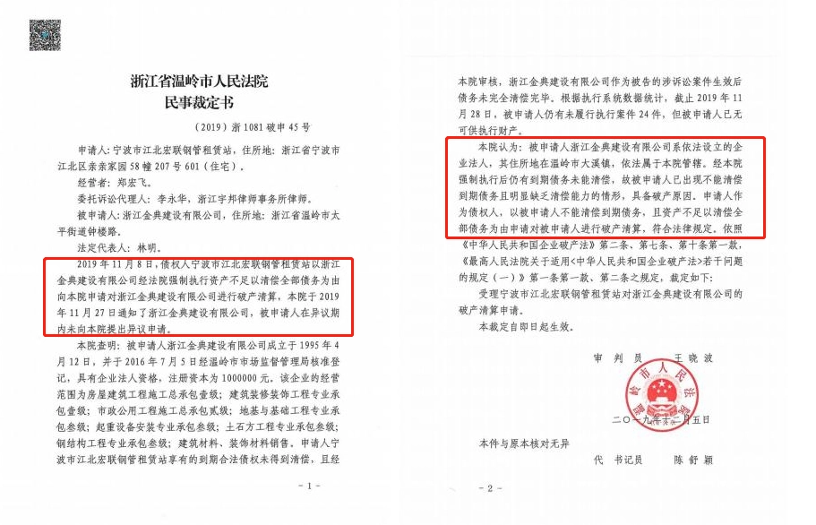 1家特级、4家一级企业申请破产！原因出奇地一致！中小型民企该何去何从？