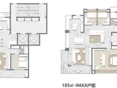 185㎡创新户型:解析设计思路,从尺度放大到空间升级,满足三胎亲子型客群……