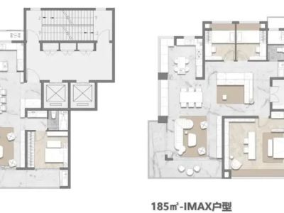 185㎡创新户型:解析设计思路,从尺度放大到空间升级,满足三胎亲子型客群……