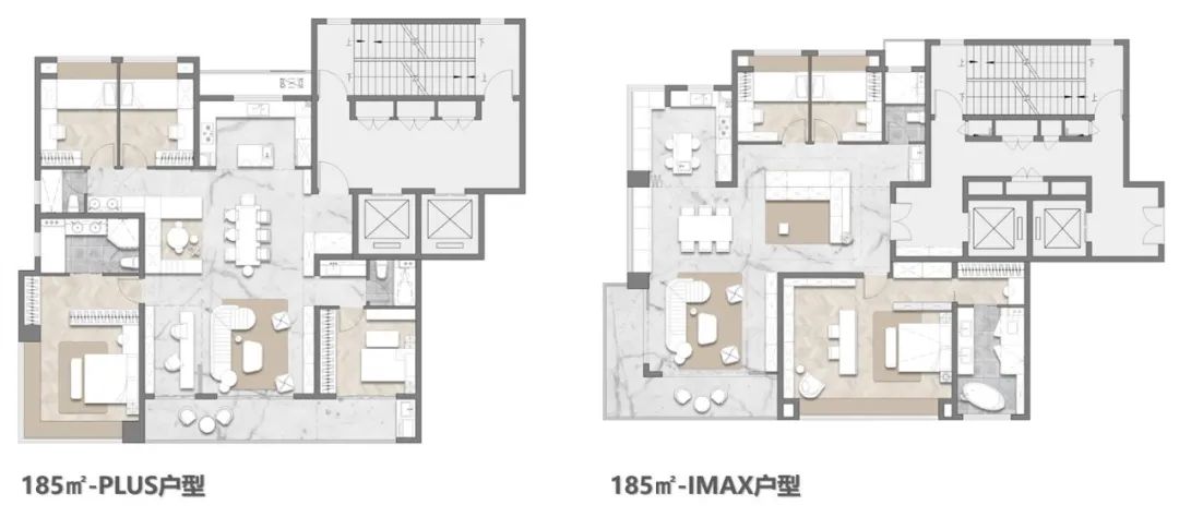 185㎡创新户型：解析设计思路，从尺度放大到空间升级，满足三胎亲子型客群……