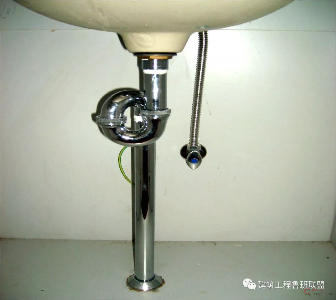 盥洗盆等电位联结示例 盥洗盆等电位联结示例