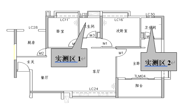 卫生间防水厚度测量示意