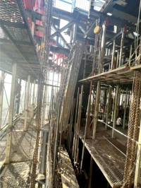 外墙倾斜施工你见过吗?中西部第一高楼斜墙段首次混凝土浇筑顺利完成!