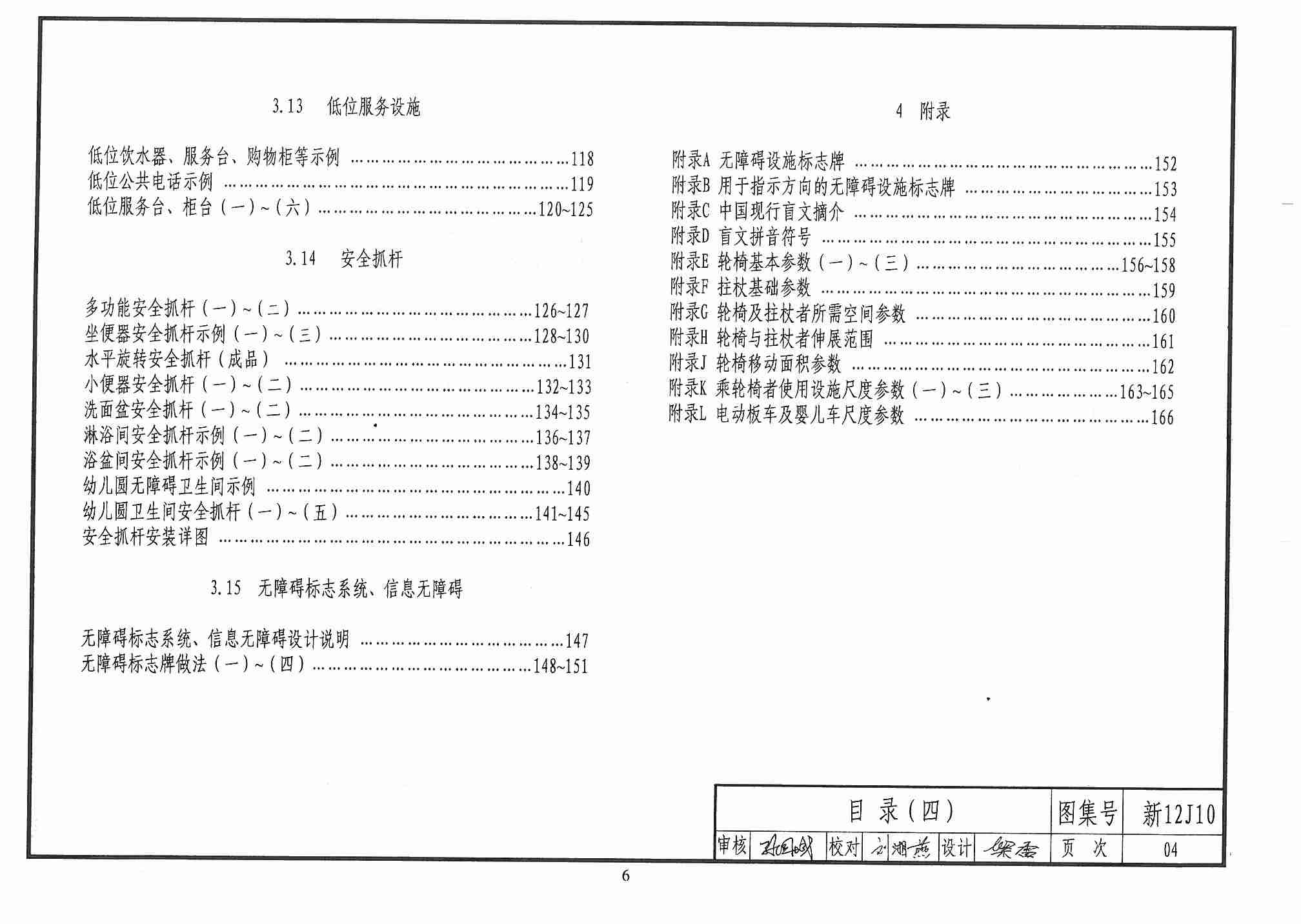 新12J10 无障碍设计图集目录