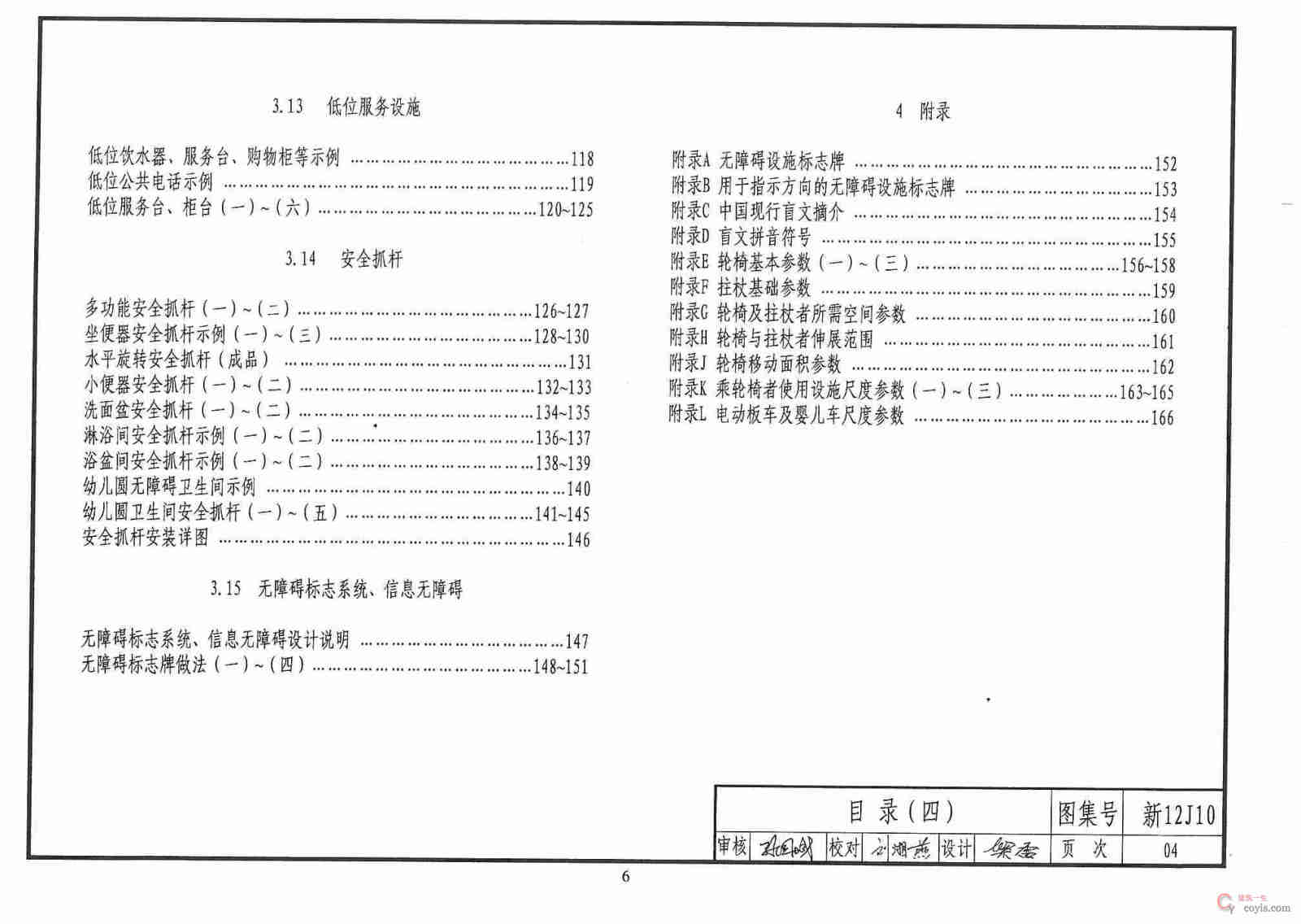 新12J10 无障碍设计图集目录