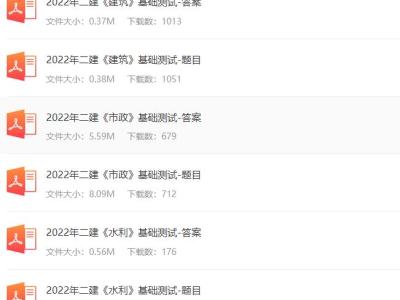 2022年二级建造师《各科》基础测试卷