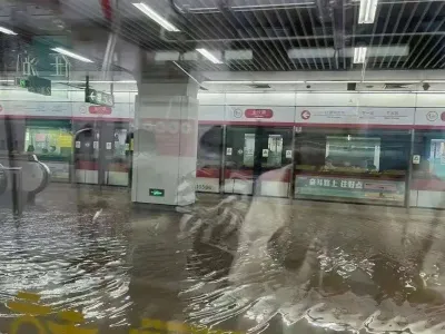 官方回应! 杭州金沙湖地铁站进水事件