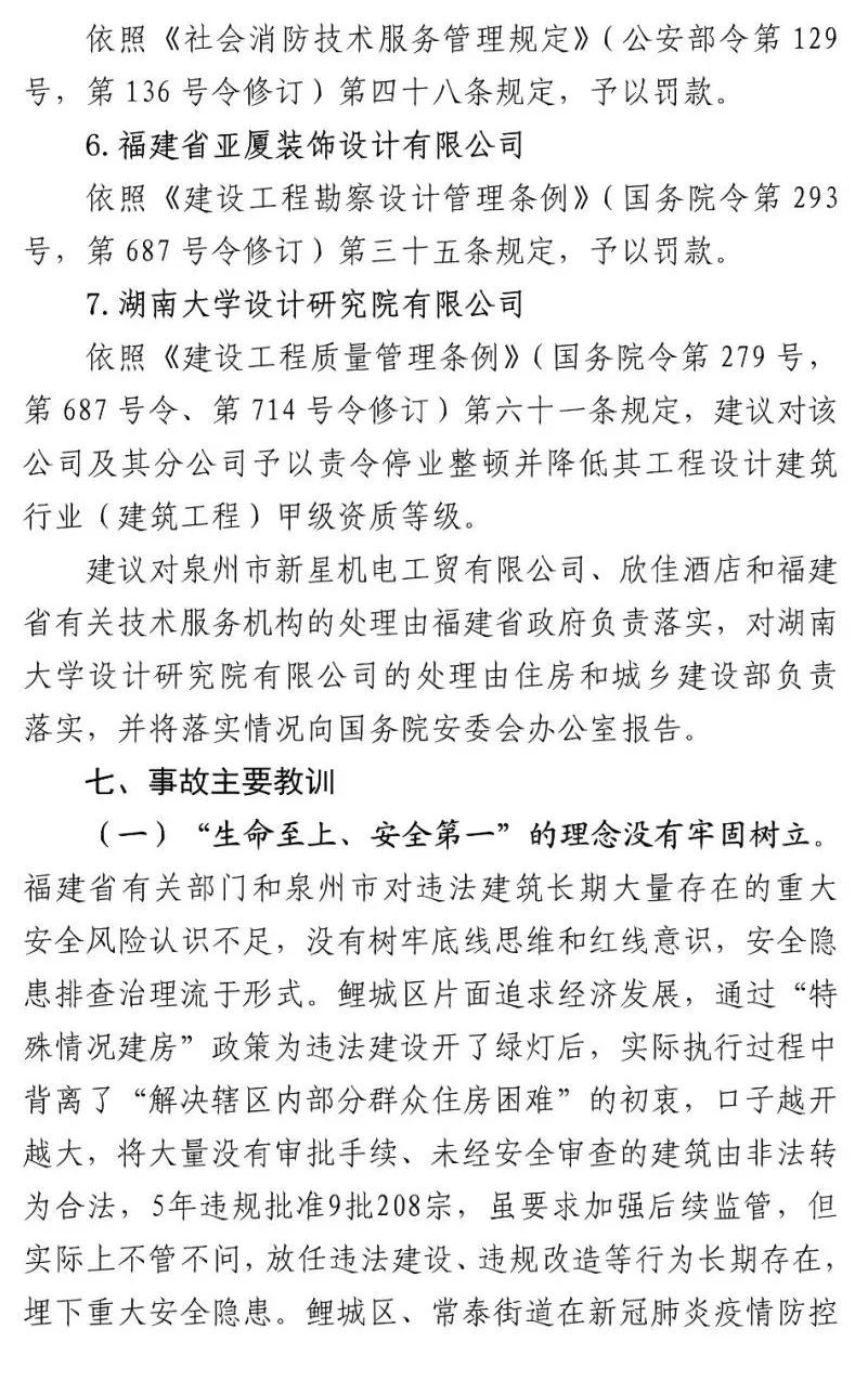 真相触目惊心！29死42伤，20人获刑、49名公职人员被处理！建部对泉州欣佳酒店坍塌事故的责任单位进行追责