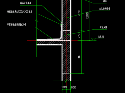 女儿墙CAD大样图丨CAD做法