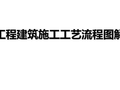 工程建筑施工工艺流程图解丨PPT，可下载