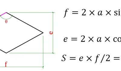 菱形面积及对角线计算