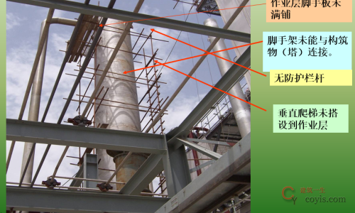 工地脚手架常见的违规现象