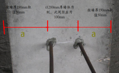 3）放线完毕，进行构造柱植筋与绑扎