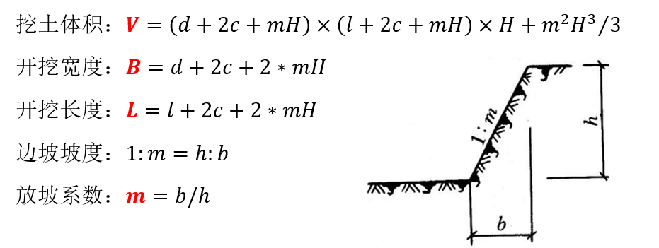 沟槽土方开挖计算公式