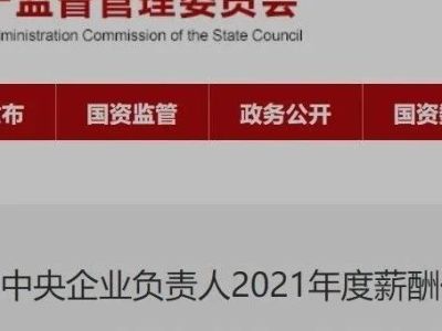 国资委公布94家央企负责人年薪！