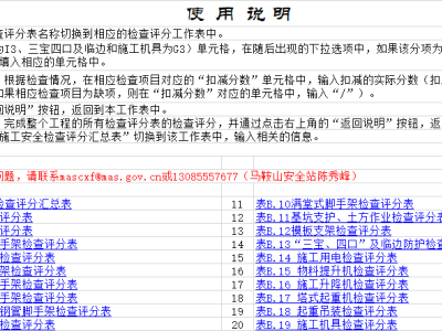 《JGJ59-2011建筑施工安全检查标准》自动评分表