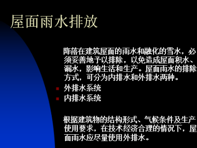 屋面雨水排放系统分类及施工,38页PPT可下载