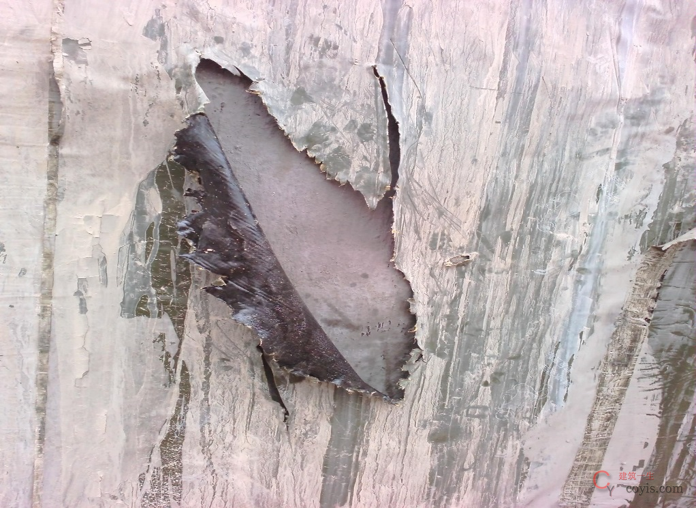 反应粘面上未刮粘结浆