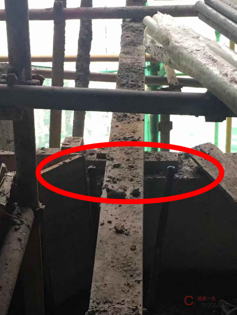 悬挑工字钢锚固不牢固,擅自切割锚环,或锚环缺失