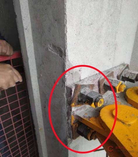 4.3.5 附着耳板支座锚固处建筑结构(剪力墙)开裂