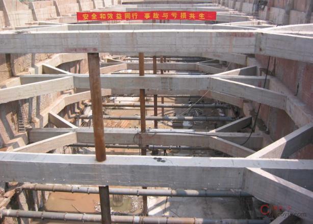 【正确】钢筋混凝土支撑与立柱连接紧密