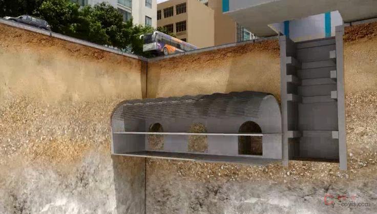 【正确示例】竖井与正洞连接处按设计要求进行加固、上下通道畅通