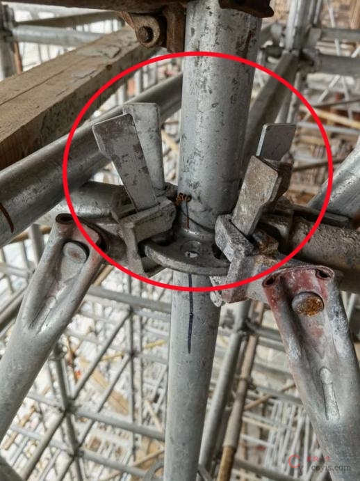 【隐患】盘扣插销未销紧