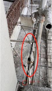 【隐患】钢丝绳骑压在飘板上