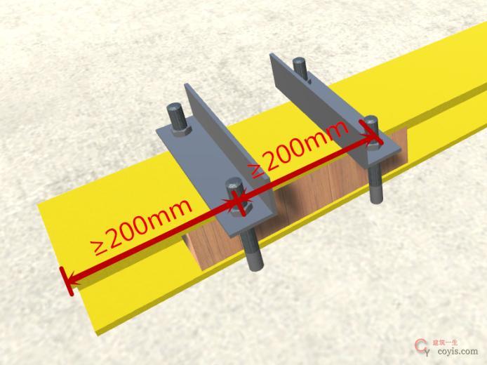 【正确】悬挑型钢锚固卡环布设规范