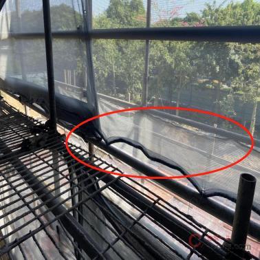 【隐患】安全网防护不严密